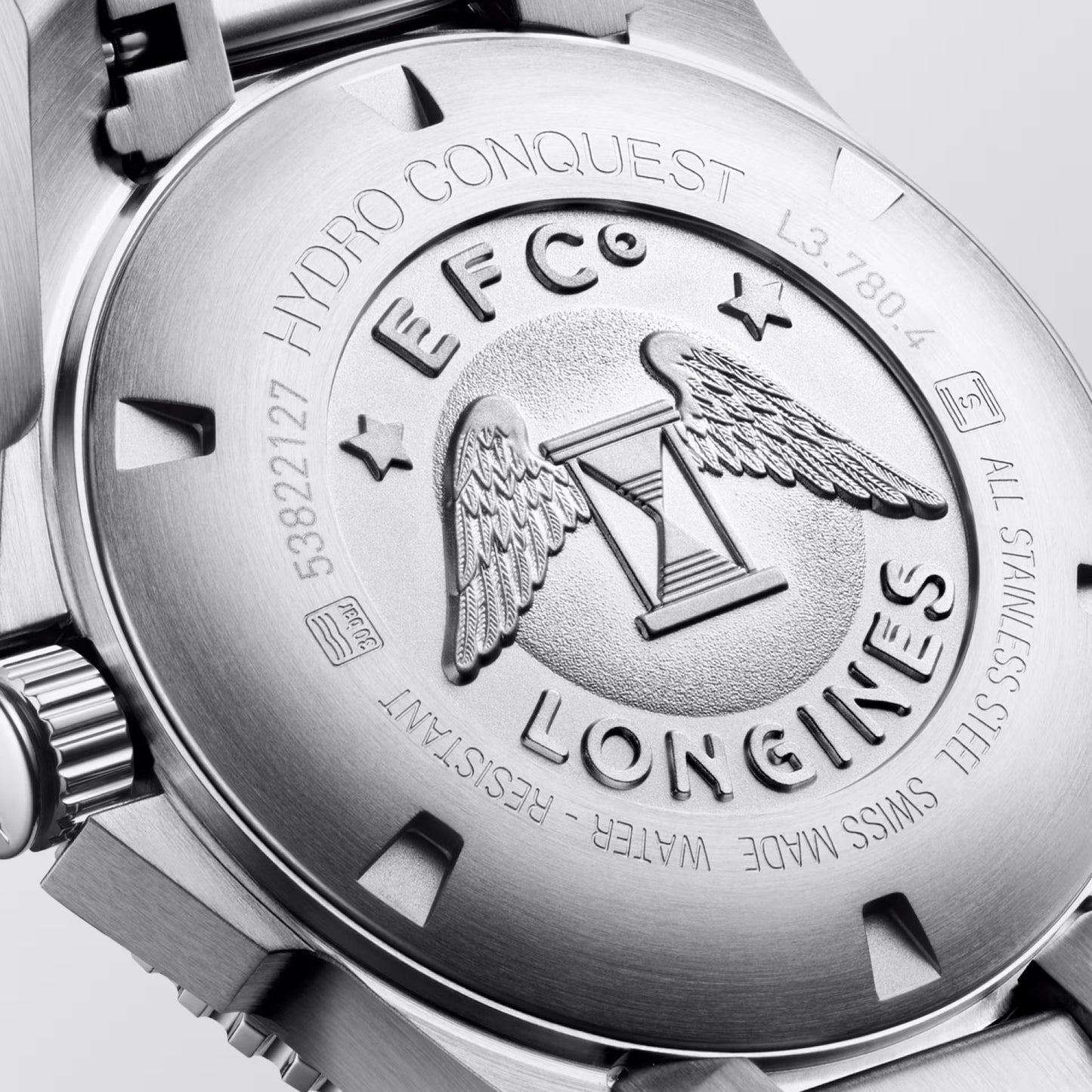 Longines montre Hydroconquest 39mm noir automatique acier