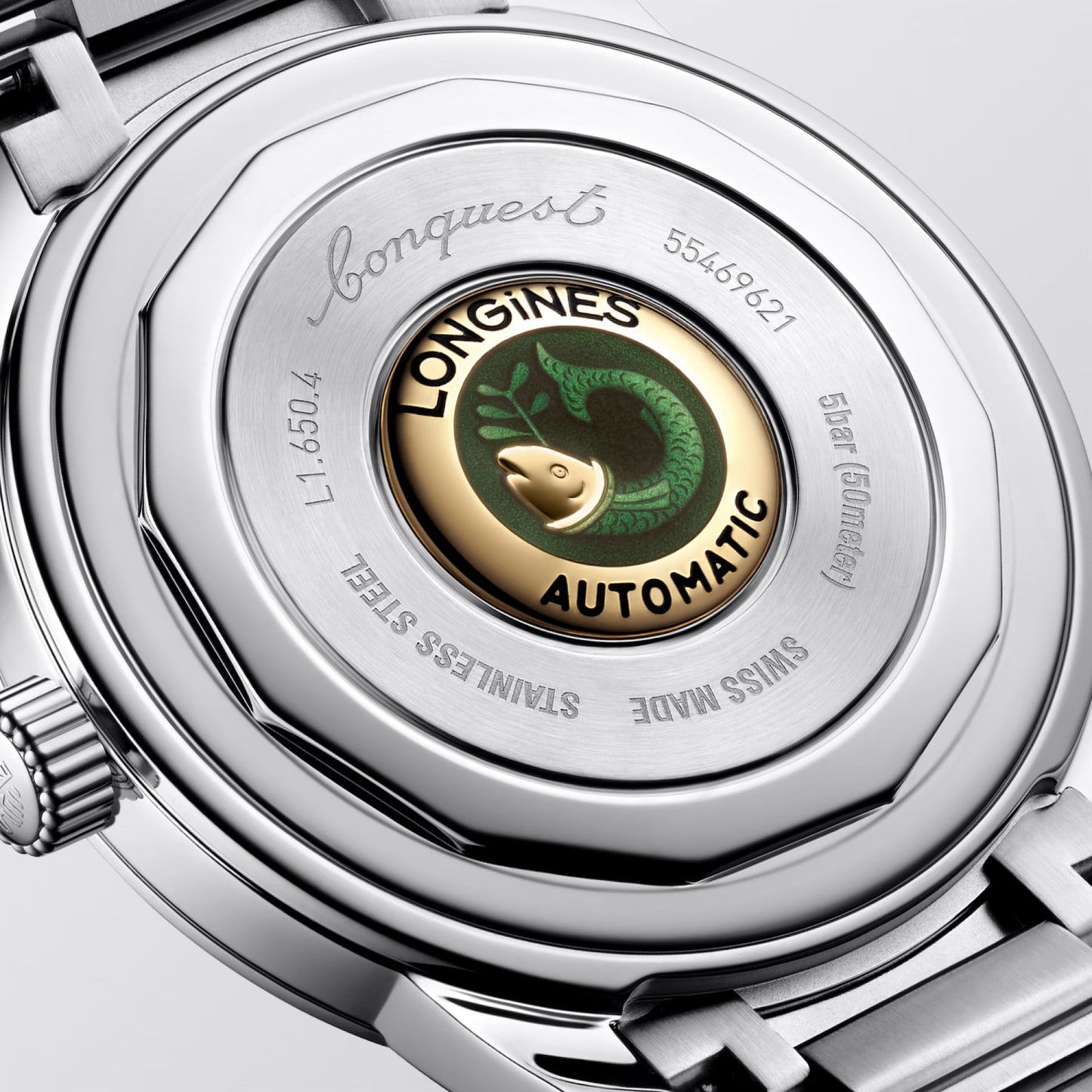 Montre automatique Longines Heritage 40 mm en acier bleu L1.650.4.92.6
