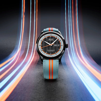 Mido montre Multifort Chronometer 1 Racer 42mm noir automatique acier finition PVD noir M038.431.36.051.00