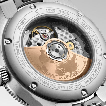 Montre Longines Spirit Zulu Time 1925 39 mm Noir Automatique Acier Doré L3.803.5.53.6