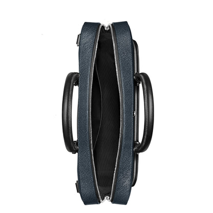 Montblanc sac porte-documents moyen Sartorial tweed bleu 220332