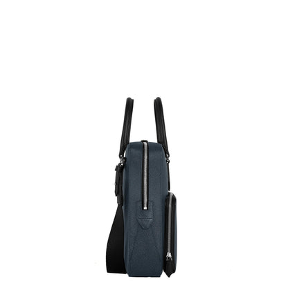 Montblanc sac porte-documents moyen Sartorial tweed bleu 220332