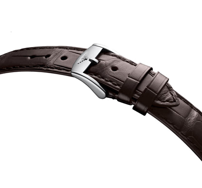 Montre automatique Longines Heritage 38 mm en acier brun L1.649.4.62.2