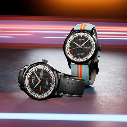 Mido montre Multifort Chronometer 1 Racer 42mm noir automatique acier finition PVD noir M038.431.36.051.00