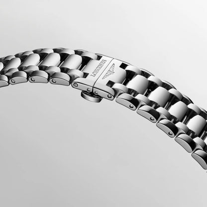 Montre Longines Primaluna Phase de Lune 34 mm Nacre Diamants Automatique Acier L8.126.4.87.6