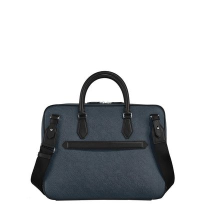 Montblanc sac porte-documents moyen Sartorial tweed bleu 220332