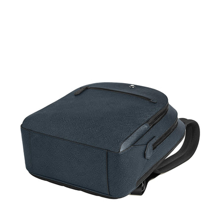 Sac à dos Montblanc Sartorial Tweed moyen à 3 compartiments, bleu 220335