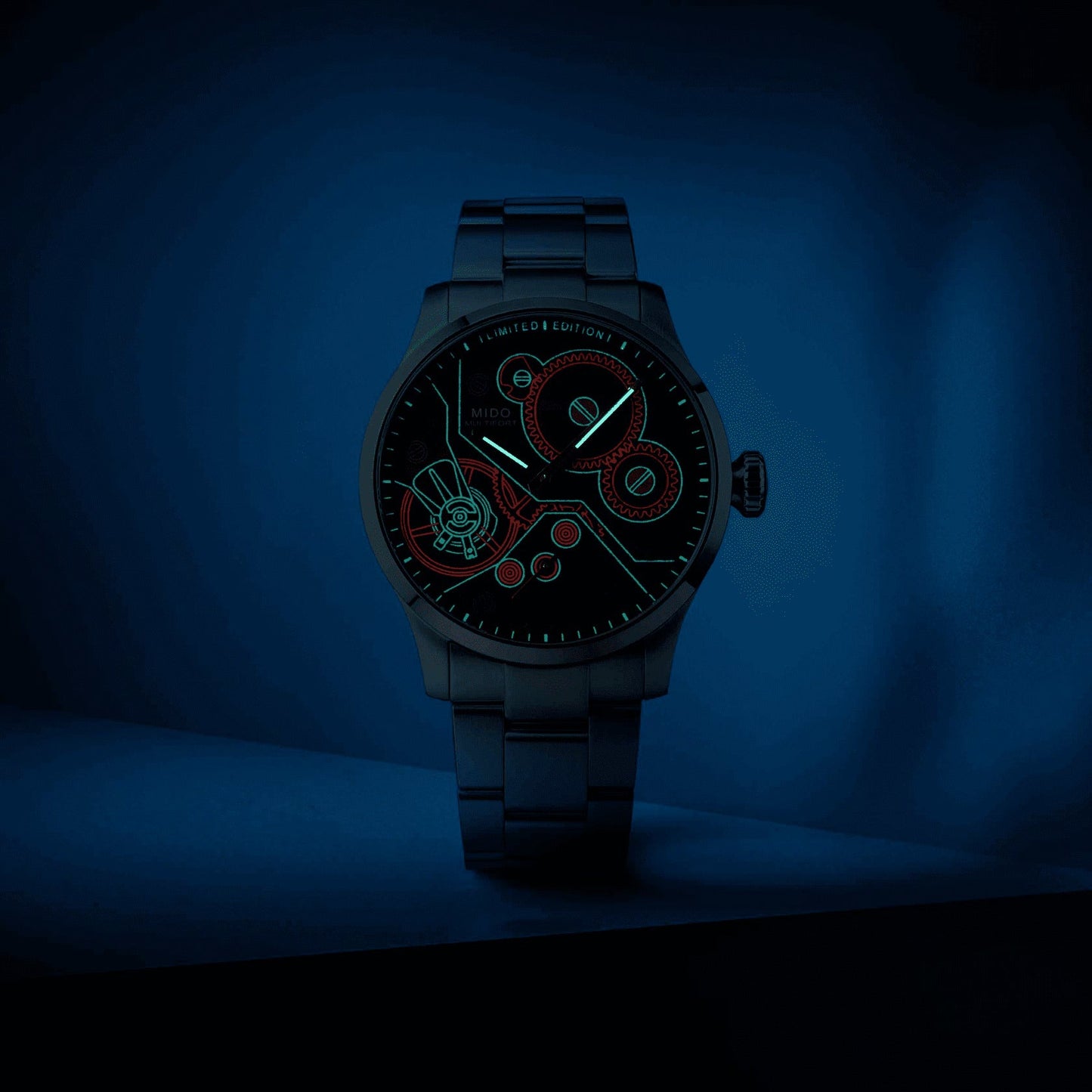 Mido montre Multifort Mechanical Édition limitée 999 pièces 44mm anthracite remontage manuel acier M038.605.11.060.00
