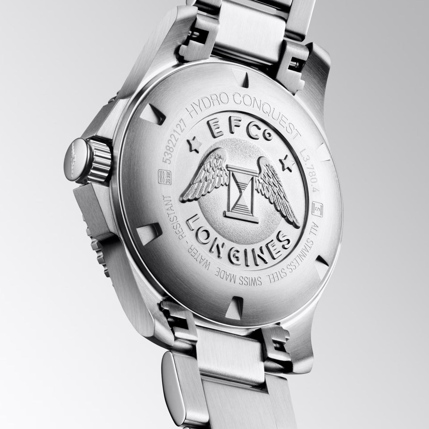 Longines montre Hydroconquest 39mm noir automatique acier