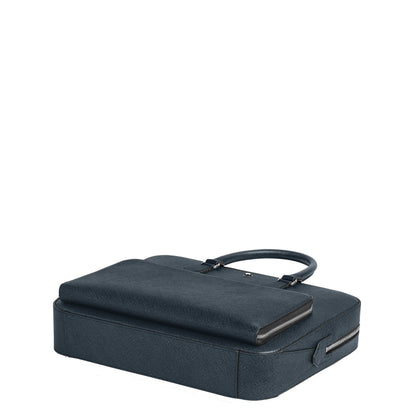 Montblanc sac porte-documents moyen Sartorial tweed bleu 220332