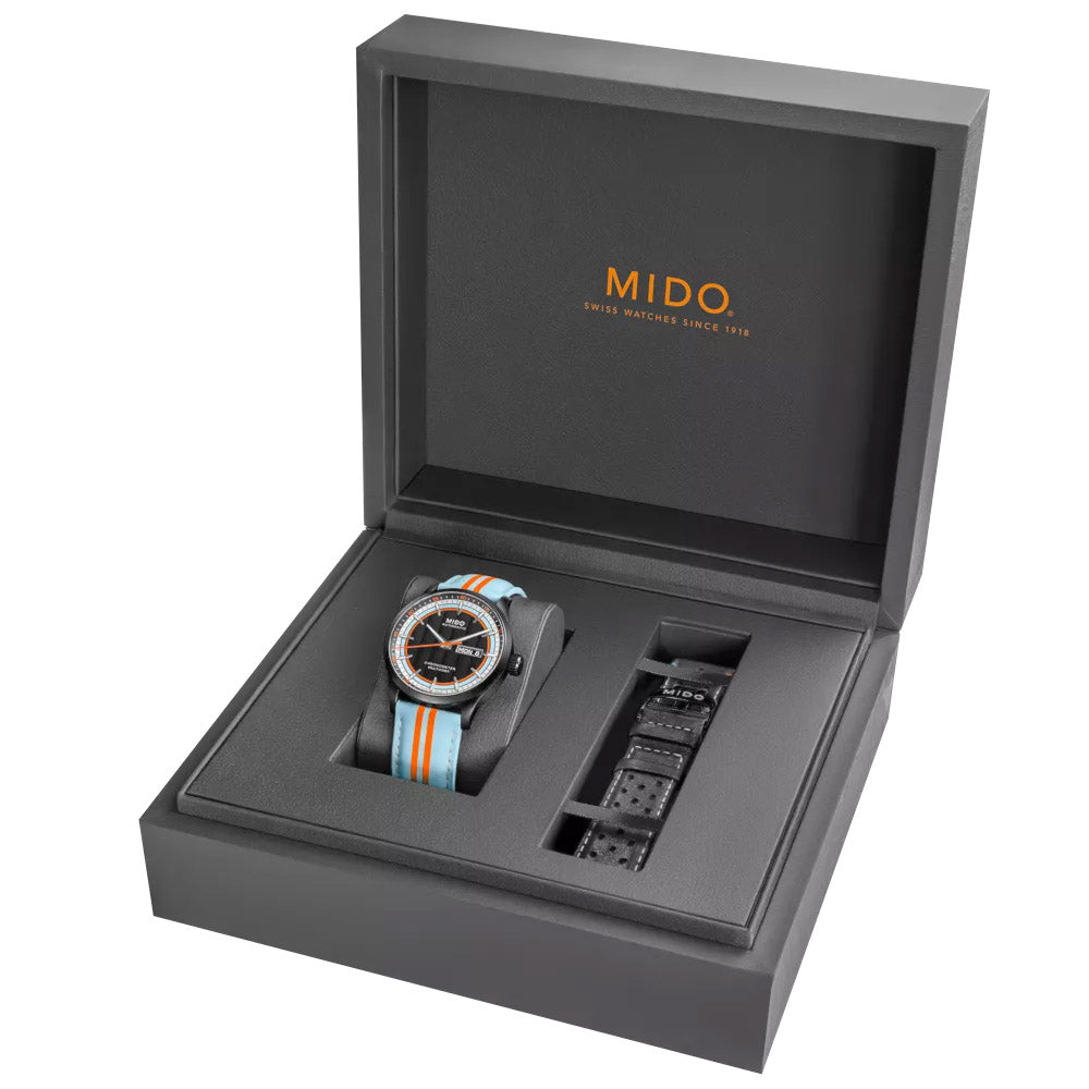 Mido montre Multifort Chronometer 1 Racer 42mm noir automatique acier finition PVD noir M038.431.36.051.00